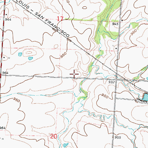 Topographic Map of West Union School (historical), MO