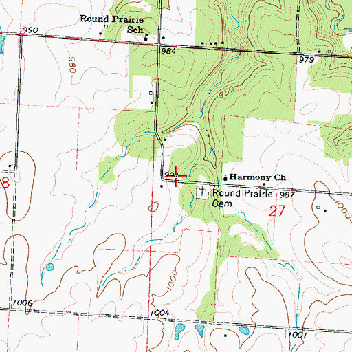 Topographic Map of English School (historical), MO