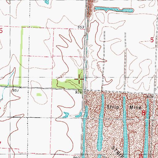 Topographic Map of Southwest School (historical), MO