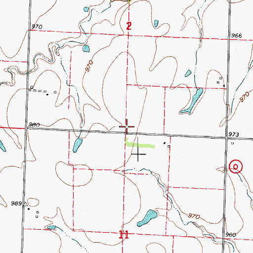 Topographic Map of Prairie Bell School (historical), MO