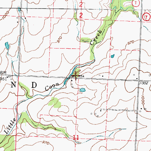 Topographic Map of Pleasant Valley School (historical), MO