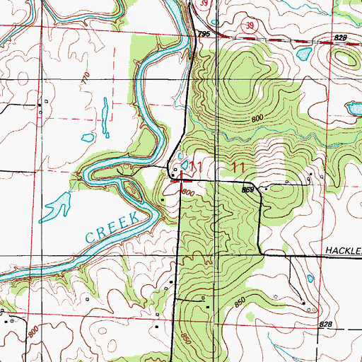 Topographic Map of Pleasant View, MO
