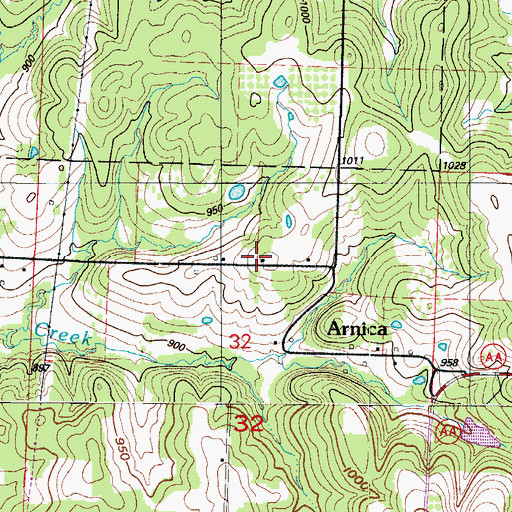Topographic Map of Arnica School (historical), MO