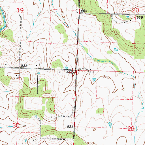 Topographic Map of Fair View School (historical), MO