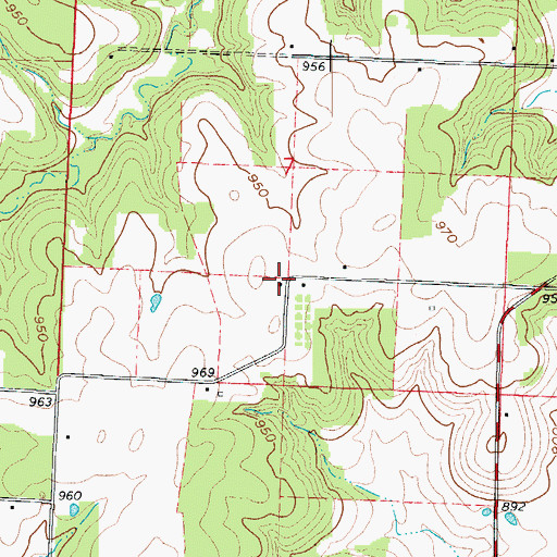 Topographic Map of Barnes School (historical), MO