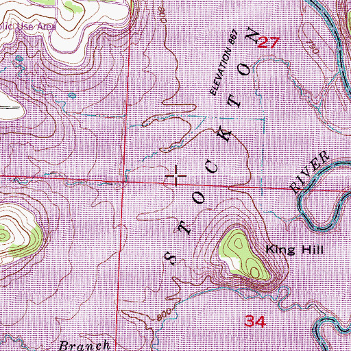Topographic Map of Prairie Valley School (historical), MO