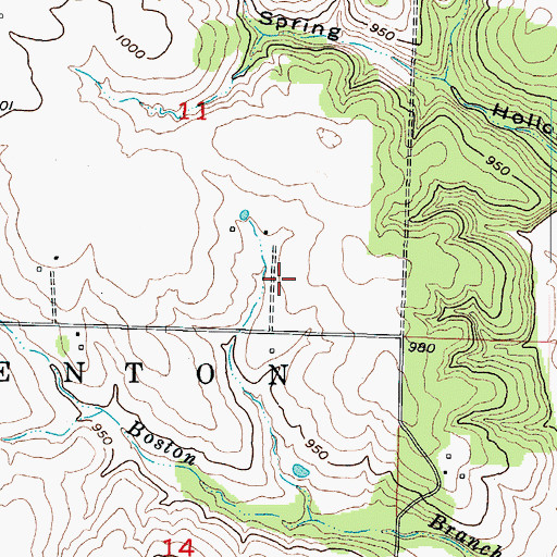 Topographic Map of Cedar Hall School (historical), MO