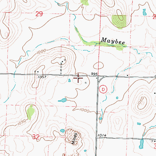 Topographic Map of Paragon School (historical), MO