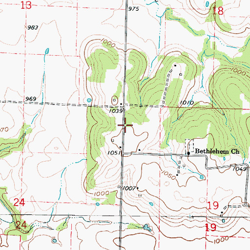 Topographic Map of Sunshine School (historical), MO