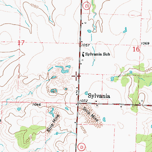 Topographic Map of Star School (historical), MO