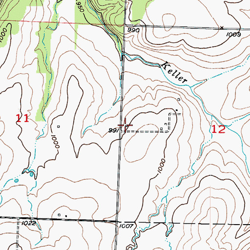 Topographic Map of Central School (historical), MO