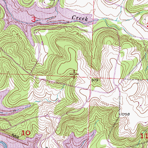 Topographic Map of Shaw School (historical), MO