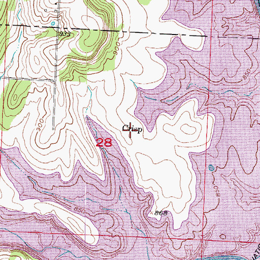 Topographic Map of Crisp School (historical), MO
