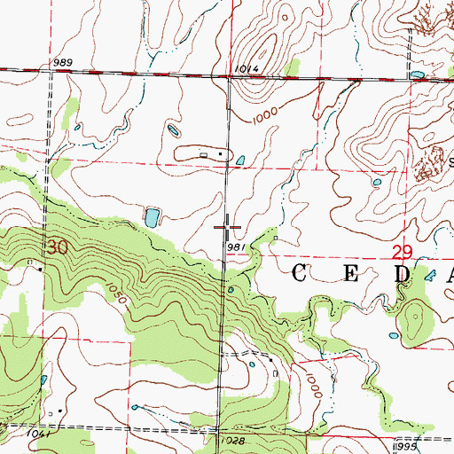 Topographic Map of Stone School (historical), MO