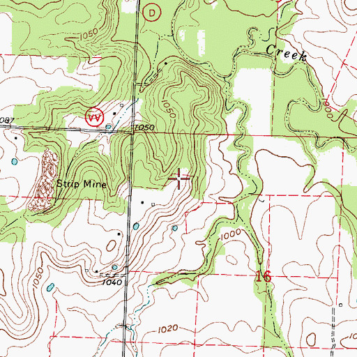 Topographic Map of Blackberry Flat School (historical), MO