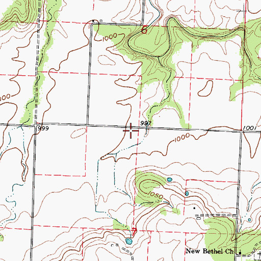 Topographic Map of Davenport School (historical), MO