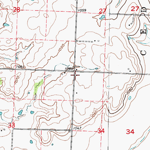 Topographic Map of Old Sylvania School (historical), MO