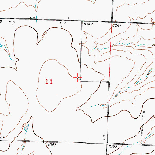 Topographic Map of Chalk Level School (historical), MO