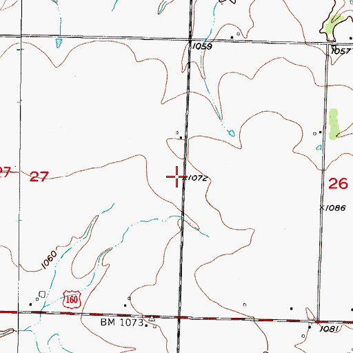 Topographic Map of Tabernacle School (historical), MO