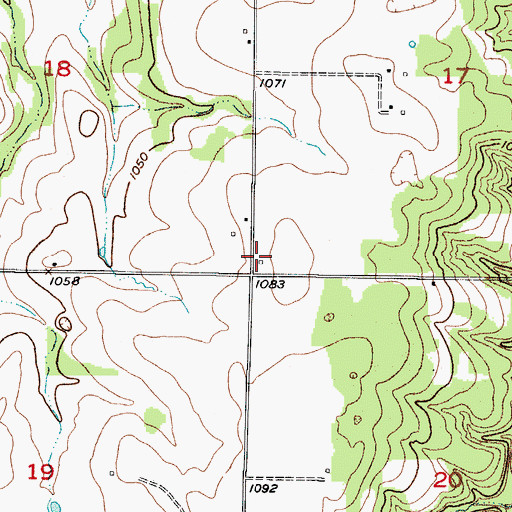 Topographic Map of Liberty School (historical), MO