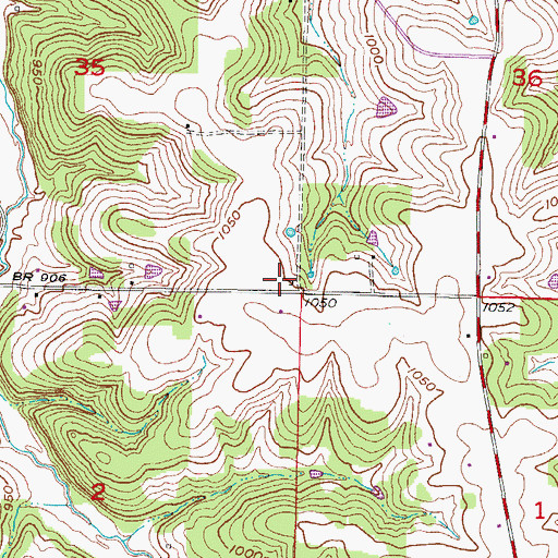 Topographic Map of Lone Jack School (historical), MO
