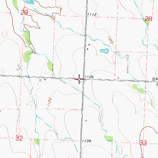 Topographic Map of Bowman School (historical), MO