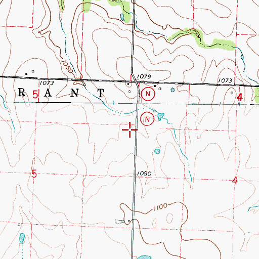 Topographic Map of Fairview School (historical), MO