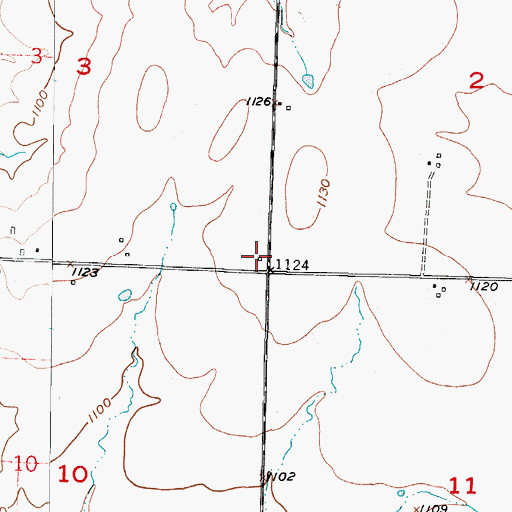 Topographic Map of Cherry Grove School (historical), MO
