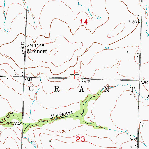 Topographic Map of Sunnyside School (historical), MO