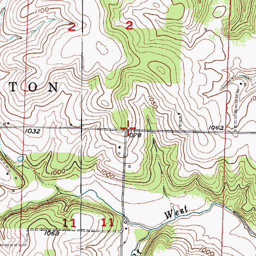 Topographic Map of Limestone School (historical), MO
