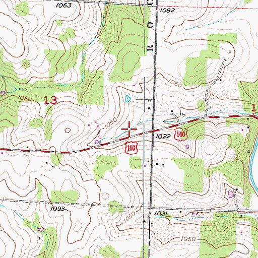 Topographic Map of Silver Star School (historical), MO