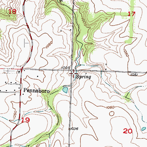 Topographic Map of Dadeville (historical), MO
