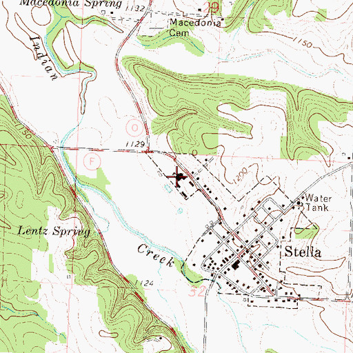 Topographic Map of Triway Elementary and Junior High School, MO