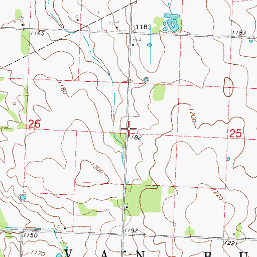 Topographic Map of Prairie View School (historical), MO