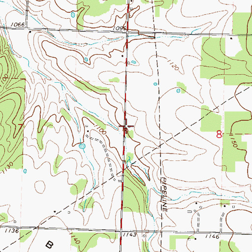 Topographic Map of Schoenborn School (historical), MO
