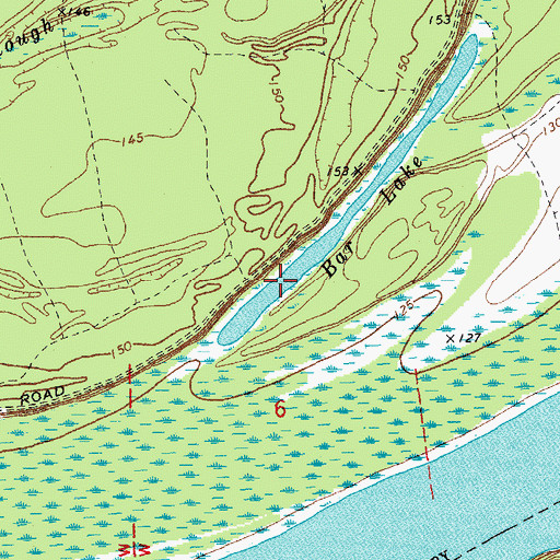 Topographic Map of Bar Lake, AR