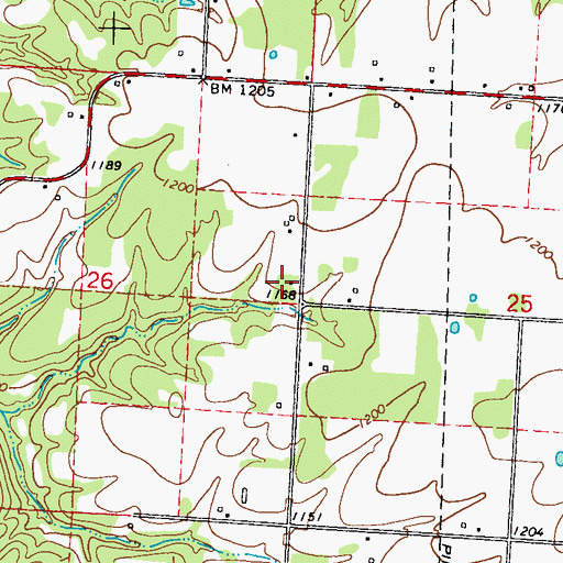 Topographic Map of Norwood School (historical), MO