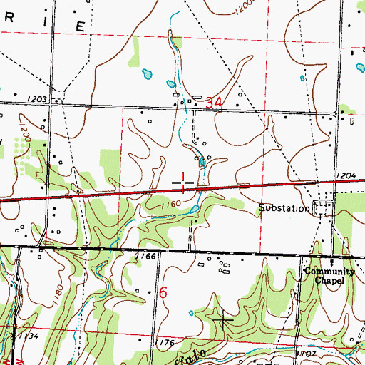 Topographic Map of Jay Bird School (historical), MO