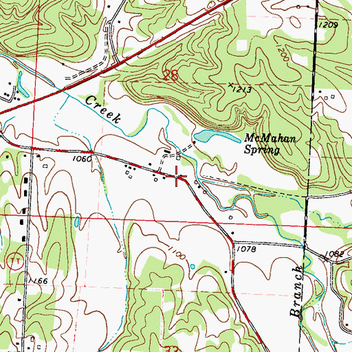 Topographic Map of Pleasant Valley School (historical), MO