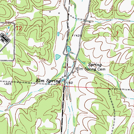 Topographic Map of Spring School (historical), MO