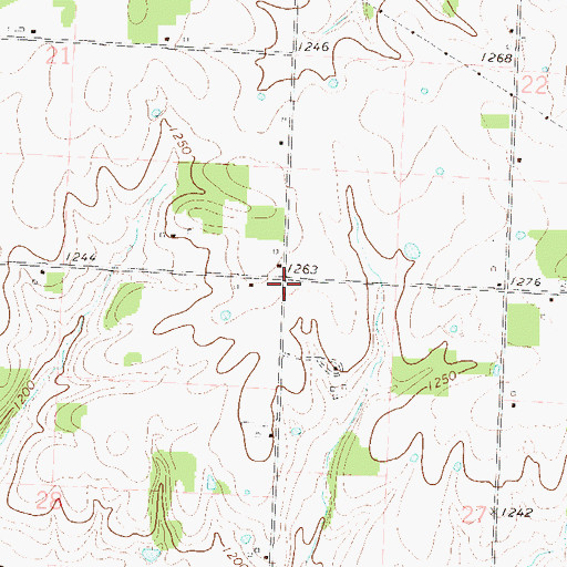 Topographic Map of Union School (historical), MO