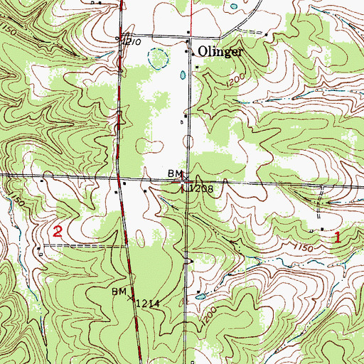 Topographic Map of Felter School (historical), MO