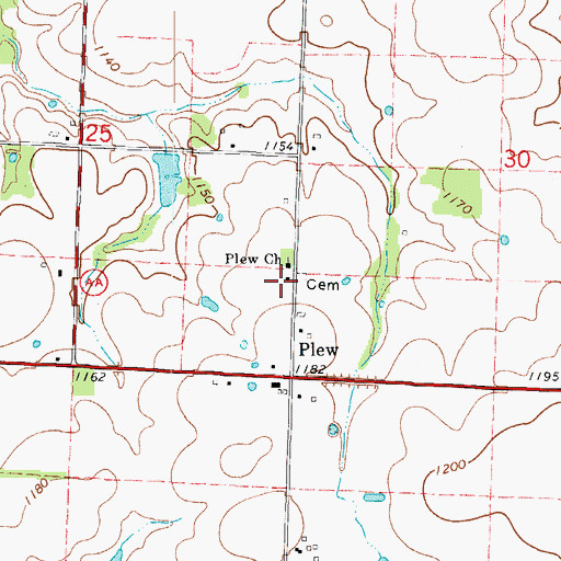 Topographic Map of Fairview School (historical), MO