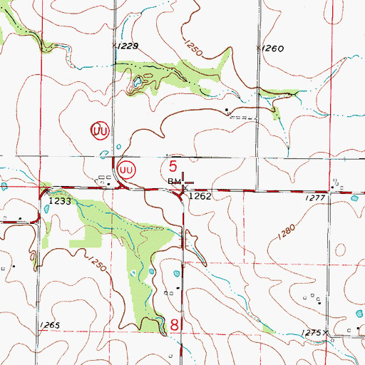 Topographic Map of Scotts School (historical), MO