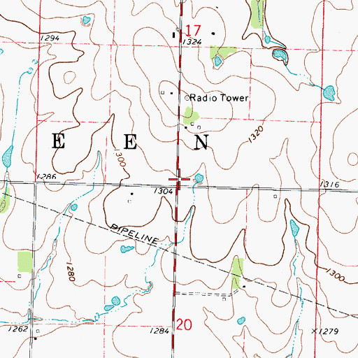 Topographic Map of Northfield School (historical), MO