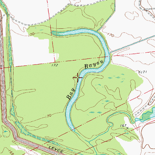 Topographic Map of Bay Bayou, AR