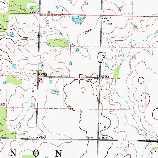 Topographic Map of Pleasant View School (historical), MO