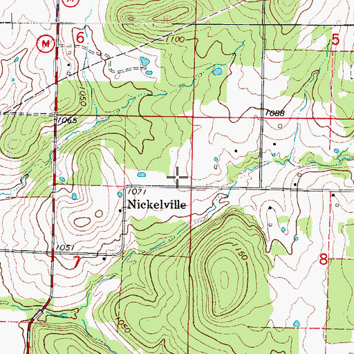 Topographic Map of Moore School (historical), MO