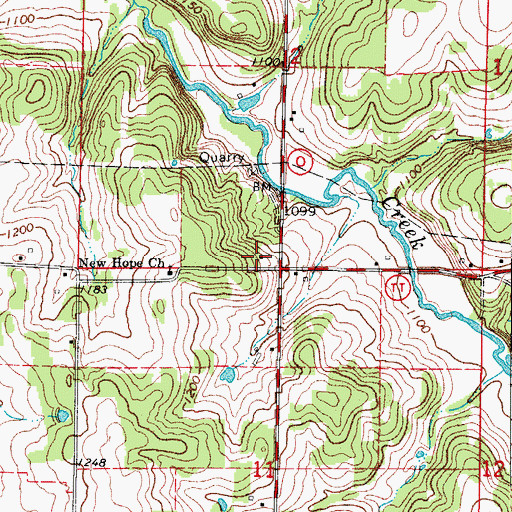 Topographic Map of Roper School (historical), MO