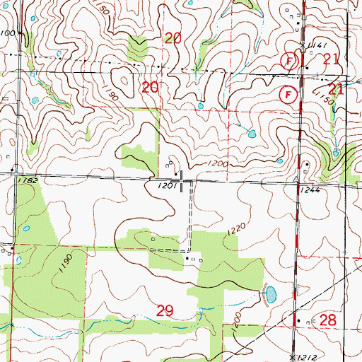 Topographic Map of Pleasant Hill School (historical), MO